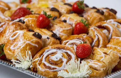 pastries and strawberries